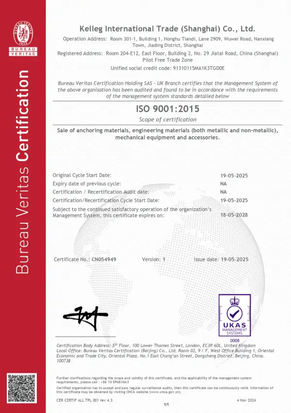 iso certificate